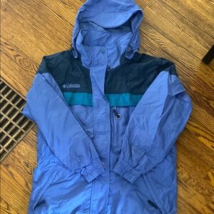 Columbia Blue and Green Hooded Jacket